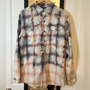 CE Schmidt Workwear Custom Bleached Plaid Button-Down Shirt